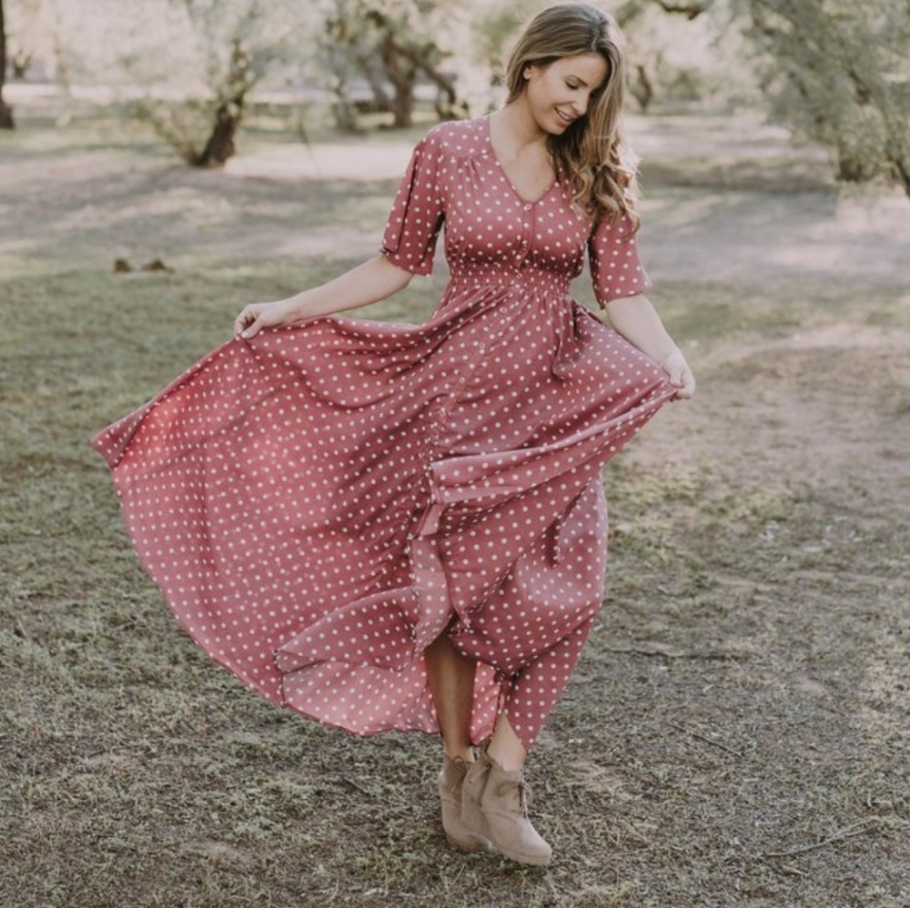 Maternity dress polka dot